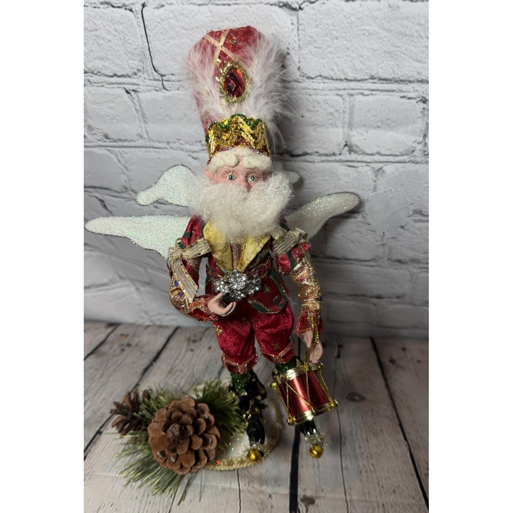 Mark Roberts Christmas Fairy Santa Elf- 13" Drummer Fairy With Stand